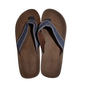 Arizona Jean Co Blue and Brown Sandals Flip Flops Men's L 11-12 NEW